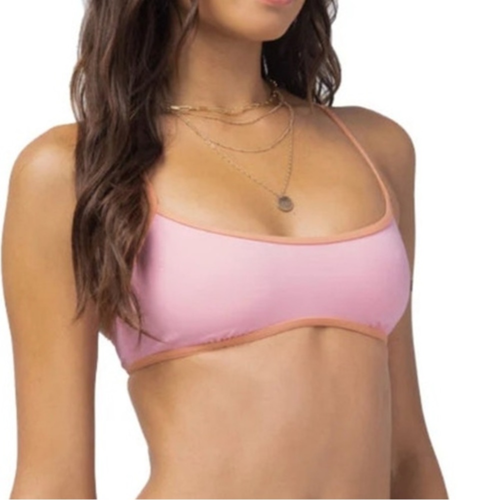 L*Space Pamela Bikini Top Pink & Orange – Women’s M